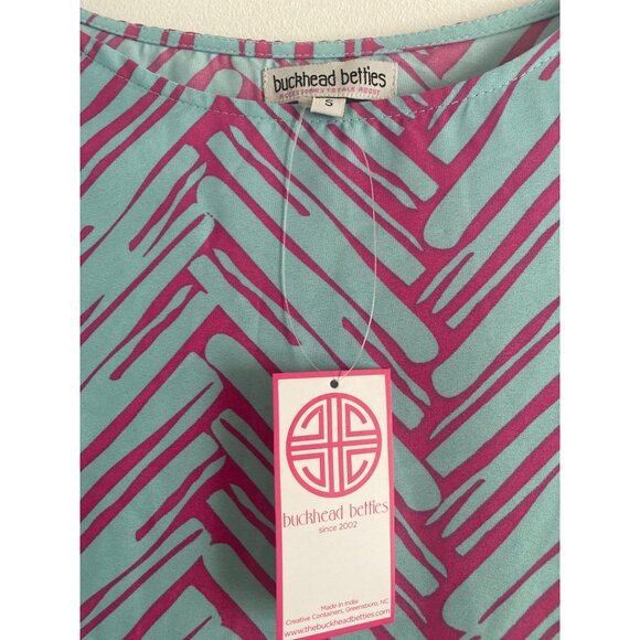 NWT Buckhead Betties "Twill Do Pink" Courtney Dress Bell Sleeve Size S - Picture 4 of 7